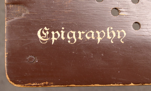 Epigraphy