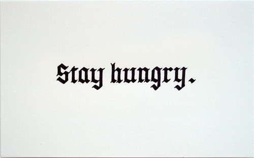 Diptychon Textur Stay Hungry