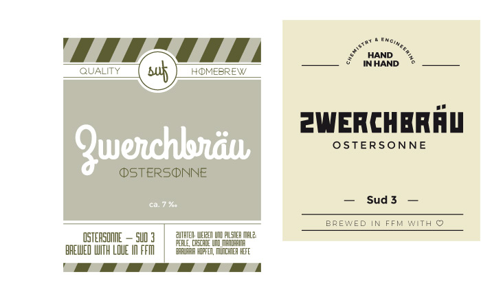 Zwerchbräu beer label selection 1