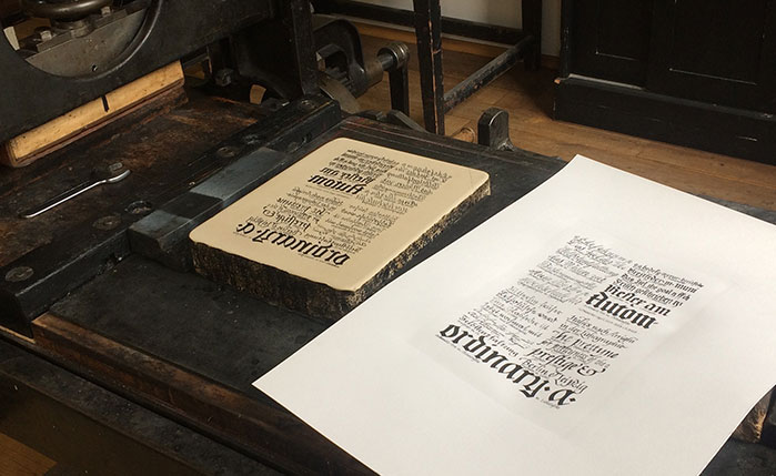 Werkstattkurs Lithographie Tusche Umdruck Presse